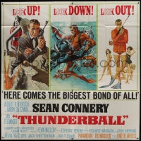 6j121 THUNDERBALL 6sh 1965 art of Sean Connery as James Bond by Robert McGinnis & Frank McCarthy!