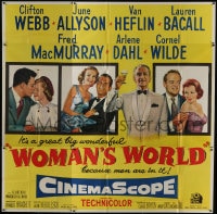 6j130 WOMAN'S WORLD 6sh 1954 June Allyson, Clifton Webb, Van Heflin, Lauren Bacall, MacMurray, Dahl