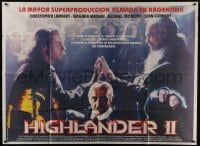 6j136 HIGHLANDER 2 Argentinean 43x58 1991 different image of Christopher Lambert & Sean Connery!
