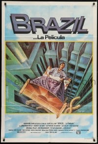 6j156 BRAZIL Argentinean 1985 Terry Gilliam directed, Lagarrigue art of Jonathan Pryce!