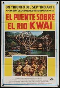 6j157 BRIDGE ON THE RIVER KWAI Argentinean R1970s William Holden, Alec Guinness, David Lean classic