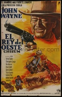 6j164 CHISUM Argentinean 1970 The Legend big John Wayne, cool completely different artwork!