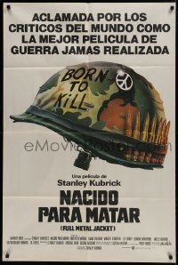 6j184 FULL METAL JACKET Argentinean 1987 Stanley Kubrick Vietnam War movie, Philip Castle art!