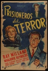6j211 MINISTRY OF FEAR Argentinean 1944 Fritz Lang, art of Ray Milland & Marjorie Reynolds!
