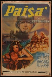 6j220 PAISAN Argentinean 1948 Roberto Rossellini's Paisa, U.S. soldiers & Italians post WWII, rare!
