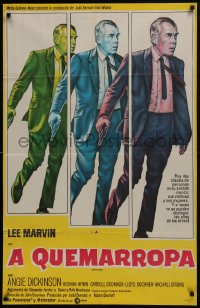 6j223 POINT BLANK Argentinean 1967 differnet colorful art of Lee Marvin, John Boorman film noir!