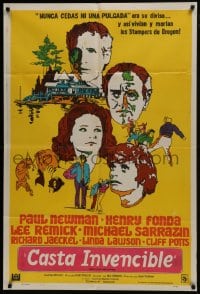 6j233 SOMETIMES A GREAT NOTION Argentinean 1971 art of Paul Newman, Henry Fonda, Remick & Sarrazin!