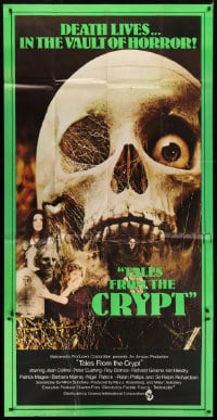 6j047 TALES FROM THE CRYPT English 3sh 1972 Peter Cushing, Joan Collins, E.C., huge skull image!