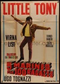 6j332 5 MARINES PER 100 RAGAZZE Italian 1p R1962 full-length image of pop singer Little Tony!