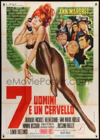 6j367 CRIMINAL AFFAIR Italian 1p 1969 Sette uomini e un cervello, Franco art of sexy Ann-Margret!