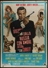 6j391 FROM RUSSIA WITH LOVE Italian 1p R1970s different art of Connery as James Bond + sexy girls!