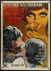 6j392 GIRL WITH GREEN EYES Italian 1p 1964 Mauro Colizzi art of Peter Finch & Rita Tushingham!
