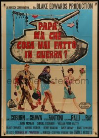 6j495 WHAT DID YOU DO IN THE WAR DADDY Italian 1p 1966 James Coburn, Blake Edwards, different art!