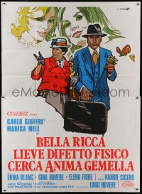 6j261 BELLA RICCA LIEVE DIFETTO FISICO CERCA ANIMA GEMELLA Italian 2p 1973 great art by Cesselon!