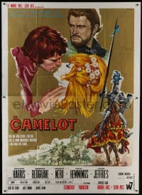 6j264 CAMELOT Italian 2p 1968 Richard Harris as King Arthur, Redgrave as Guenevere, Casaro art!