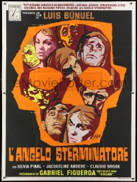 6j278 EXTERMINATING ANGEL Italian 2p 1968 Luis Bunuel's El angel exterminador, Symeoni montage art!
