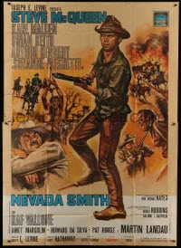 6j304 NEVADA SMITH Italian 2p 1966 cool completely different Colizzi art of cowboy Steve McQueen!