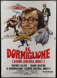 6j313 SLEEPER Italian 2p 1974 Woody Allen, Diane Keaton, wacky different art by Averardo Ciriello!