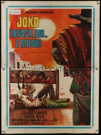 6j323 VENGEANCE Italian 2p 1968 Joko Invoca Dio... E Muori, spaghetti western art by Mario Piovano!