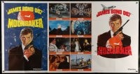 6j024 MOONRAKER advance 1-stop poster 1979 art of Roger Moore as James Bond by Robert McGinnis!