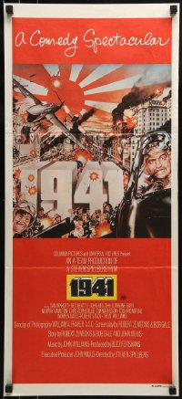 6k462 1941 Aust daybill 1979 Spielberg, art of John Belushi, Dan Aykroyd & cast by McMacken!