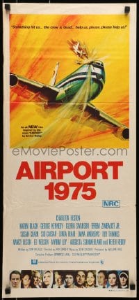 6k479 AIRPORT 1975 Aust daybill 1974 Charlton Heston, Karen Black, Akimoto aviation accident art!