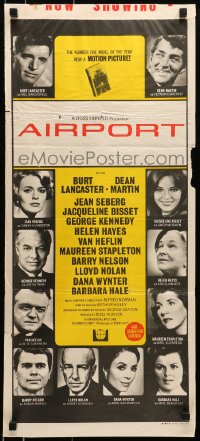 6k478 AIRPORT Aust daybill 1970 Burt Lancaster, Dean Martin, Jacqueline Bisset, Jean Seberg & more!