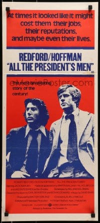 6k483 ALL THE PRESIDENT'S MEN Aust daybill 1976 Hoffman & Robert Redford as Woodward & Bernstein!
