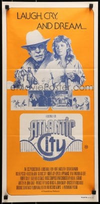 6k495 ATLANTIC CITY Aust daybill 1980 Burt Lancaster, cool art of New Jersey gambling town!