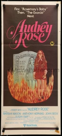 6k496 AUDREY ROSE Aust daybill 1977 Susan Swift, Anthony Hopkins, haunting vision of reincarnation!