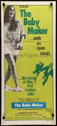 6k498 BABY MAKER Aust daybill 1970 directed by James Bridges, surrogate mom Barbara Hershey!