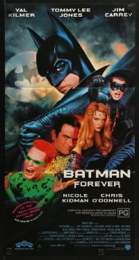 6k505 BATMAN FOREVER Aust daybill 1995 Kilmer, Kidman, O'Donnell, Jones, Carrey, top cast!