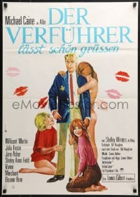 6k301 ALFIE German 1966 British cad Michael Caine loves them & leaves them, ask any girl, Degen art!