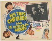 6k039 THREE STOOGES GO AROUND THE WORLD IN A DAZE Mexican LC 1964 art of Moe, Larry & Curly-Joe!