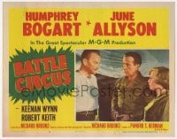6m054 BATTLE CIRCUS LC #6 1953 close up of Humphrey Bogart between Robert Keith & June Allyson!