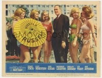 6m063 BEST MAN LC #4 1964 c/u of Henry Fonda surrounded by sexy ladies in skimpy swimsuits!