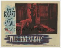 6m069 BIG SLEEP LC #7 1946 Humphrey Bogart w/ gun and dead John Ridgely, directed by Howard Hawks!