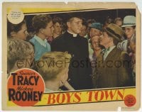 6m092 BOYS TOWN LC 1938 Spencer Tracy tells Mickey Rooney he's not as tough as he thinks!