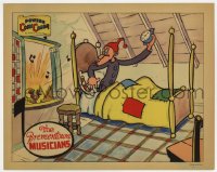 6m093 BREMENTOWN MUSICIANS LC 1935 great Ub Iwerks art of old man throwing alarm clock at rooster!