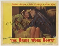6m095 BRIDE WORE BOOTS LC 1946 romantic c/u of Barbara Stanwyck & Robert Cummings about to kiss!