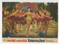 6m111 CALAMITY JANE LC #4 1953 Allyn Ann McLerie & sexy showgirls on stage in skimpy outfits!