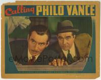6m116 CALLING PHILO VANCE LC 1940 c/u of James Stephenson as the great detective w/ Edward Brophy!