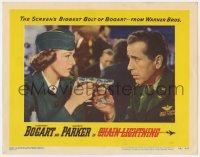 6m142 CHAIN LIGHTNING LC #5 1949 c/u of Humphrey Bogart drinking champagne with Eleanor Parker!
