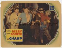 6m143 CHAMP LC 1931 Jackie Cooper tries to stop police from taking his dad boxer Wallace Beery!