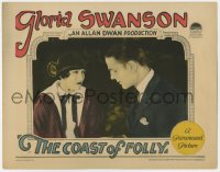 6m175 COAST OF FOLLY LC 1925 beautiful Gloria Swanson stares at Anthony Jowitt