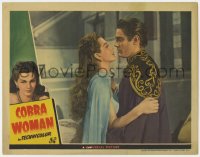 6m176 COBRA WOMAN LC 1944 romantic close up of sexy Maria Montez & Jon Hall embracing!