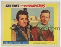 6m179 COMANCHEROS LC #2 1961 c/u of John Wayne & Stuart Whitman, directed by Michael Curtiz!