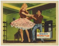 6m180 COME DANCE WITH ME LC #5 1960 full-length sexy Brigitte Bardot twirling her skirt!