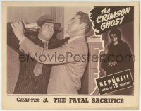 6m206 CRIMSON GHOST chapter 3 LC 1946 Clayton Moore, The Fatal Sacrifice, villain in border!