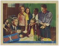 6m207 CRISS CROSS LC #8 1948 Yvonne De Carlo watches Burt Lancaster, Dan Duryea & guys at table!